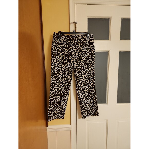 Lilly Pulitzer Palm Beach Fit Leopard-Print Ankle Pants Size 4 - Picture 1 of 11